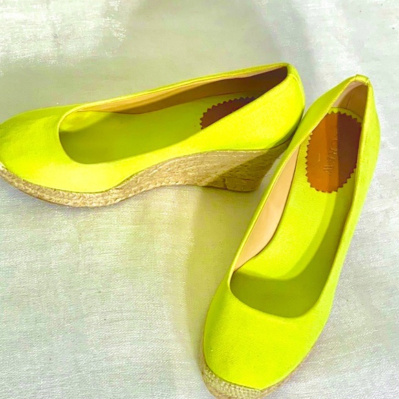 J. Crew Shoes - J. Crew Seville Bright Yellow Espadrille Wedge 8.5